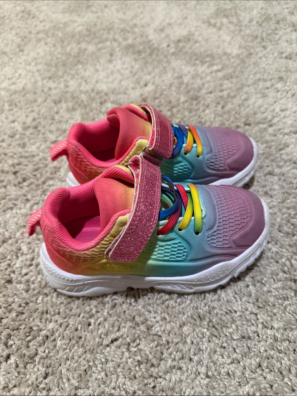 Kids Rainbow Gradient Athletic Sneakers - Pink Multi